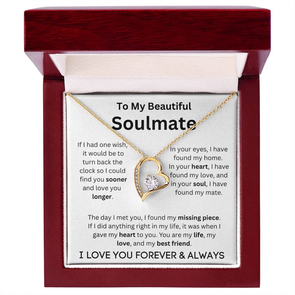 To My Beautiful Soulmate - In Your Eyes - Forever Love Necklace