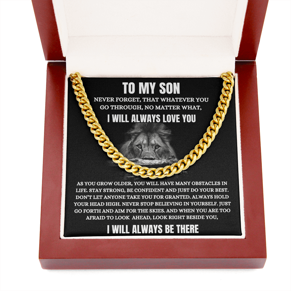 To My Son - Never Forget - Cuban Link Chain Necklace