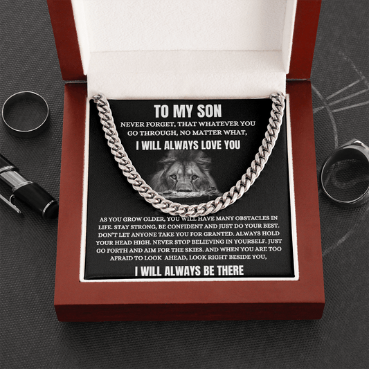 To My Son - Never Forget - Cuban Link Chain Necklace
