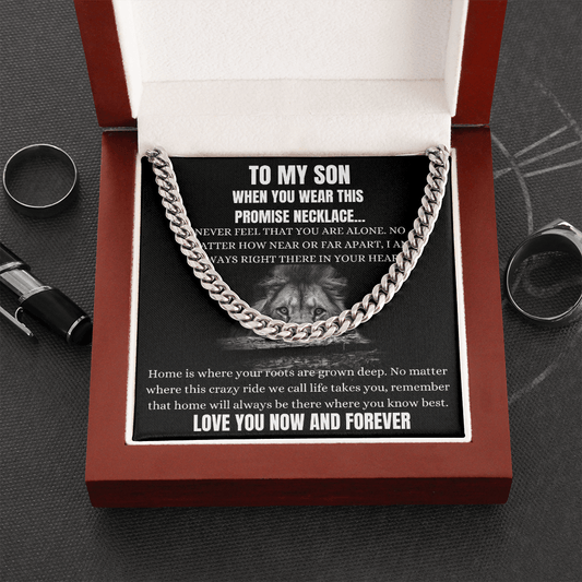 To My Son - When You Wear This Promise Necklace - Cuban Link Chain Necklace