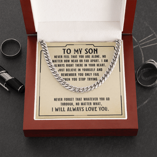 To My Son - Cuban Link Chain Necklace
