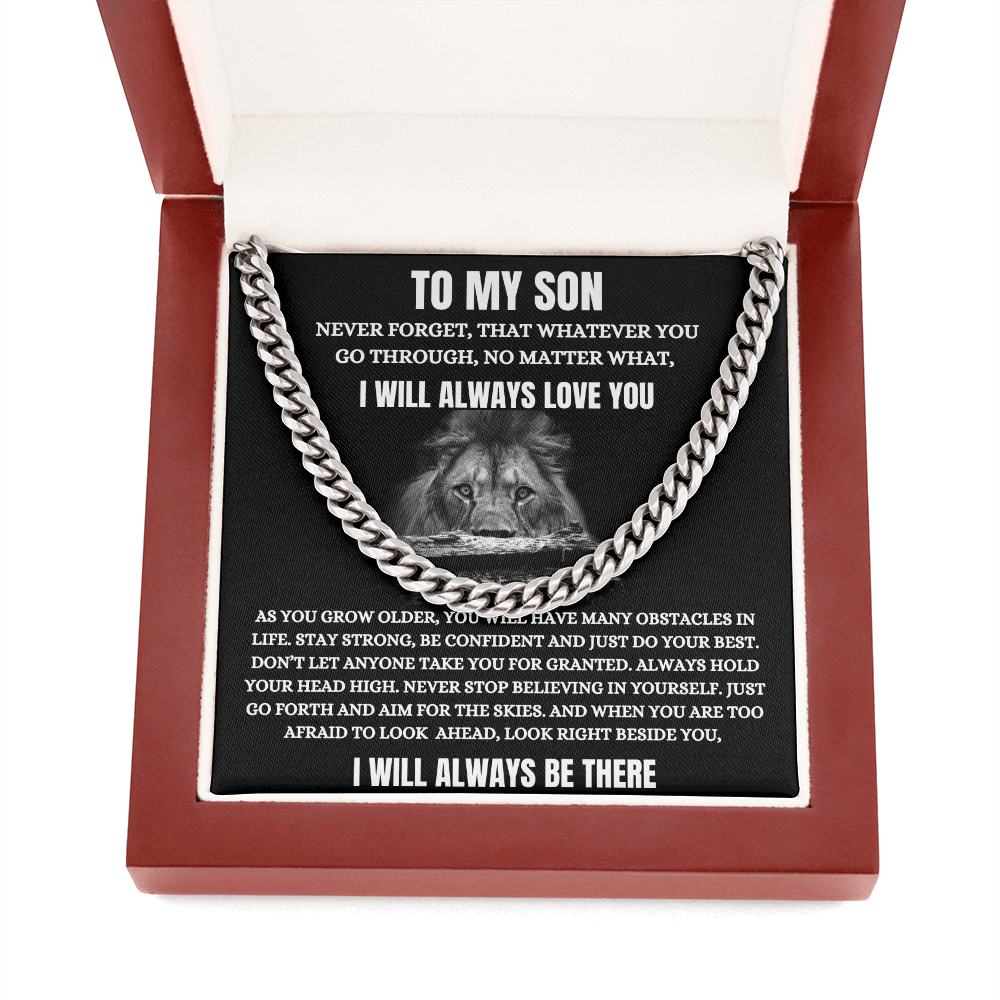 To My Son - Never Forget - Cuban Link Chain Necklace