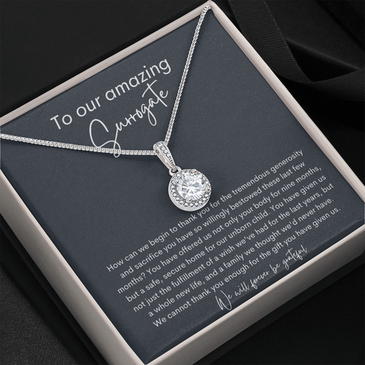 To Our Amazing Surrogate - We Will Forever Be Grateful - Eternal Hope Necklace
