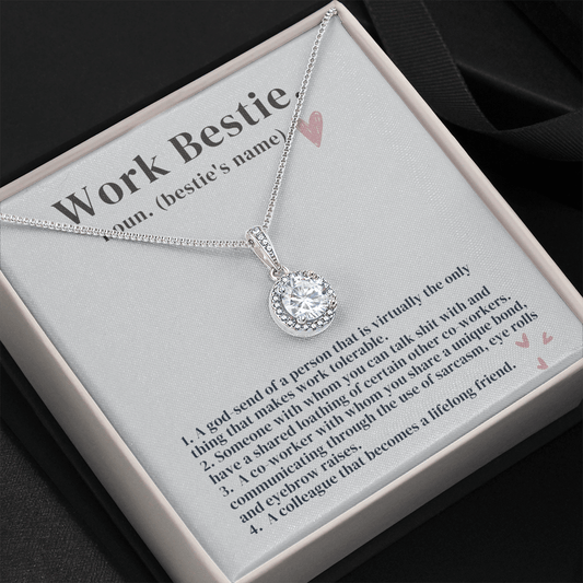Work Bestie Definition - Eternal Love Necklace