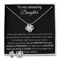 To My Amazing Daughter - When You Wear This Necklace - Love Knot Earring & Necklace Set