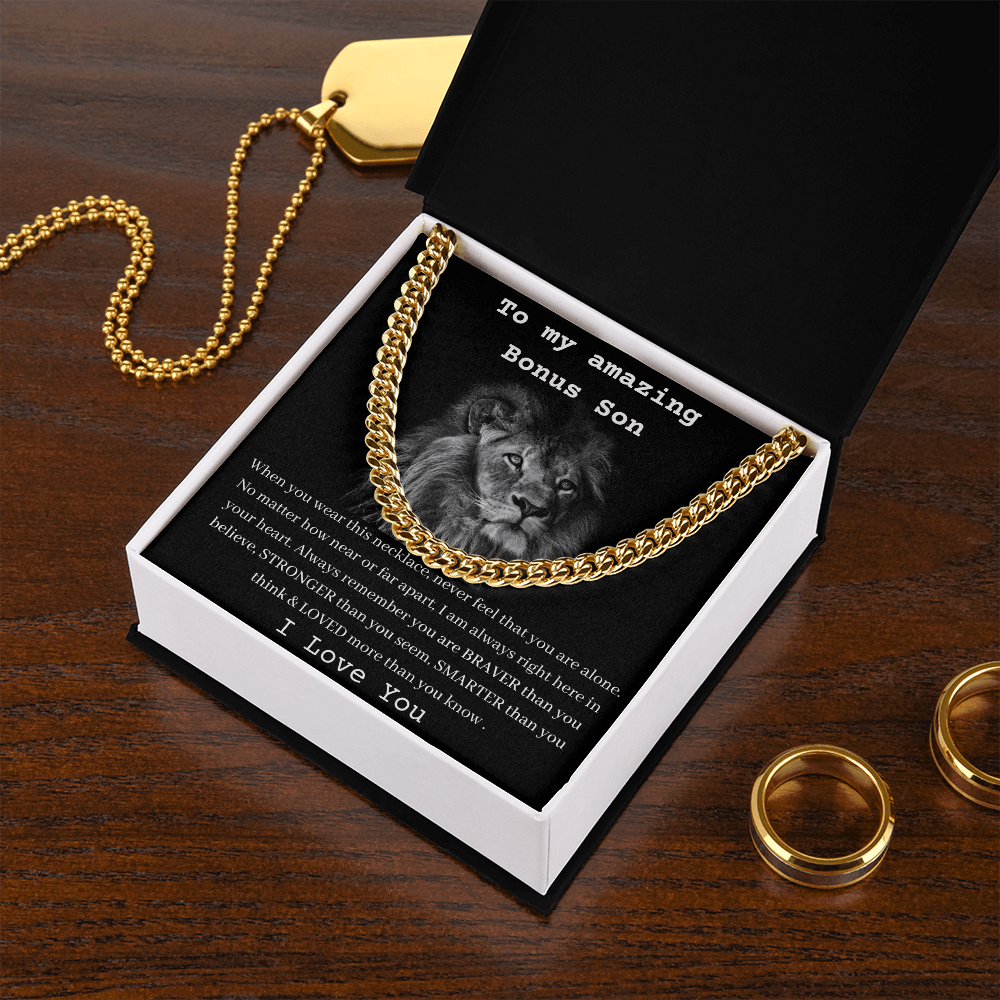 To My Amazing Bonus Son - When You Wear This Necklace - Cuban Link Chain