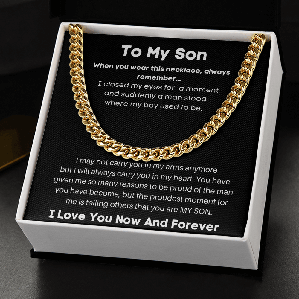 To My Son - When You Wear This Necklace - Cuban Chain Necklace