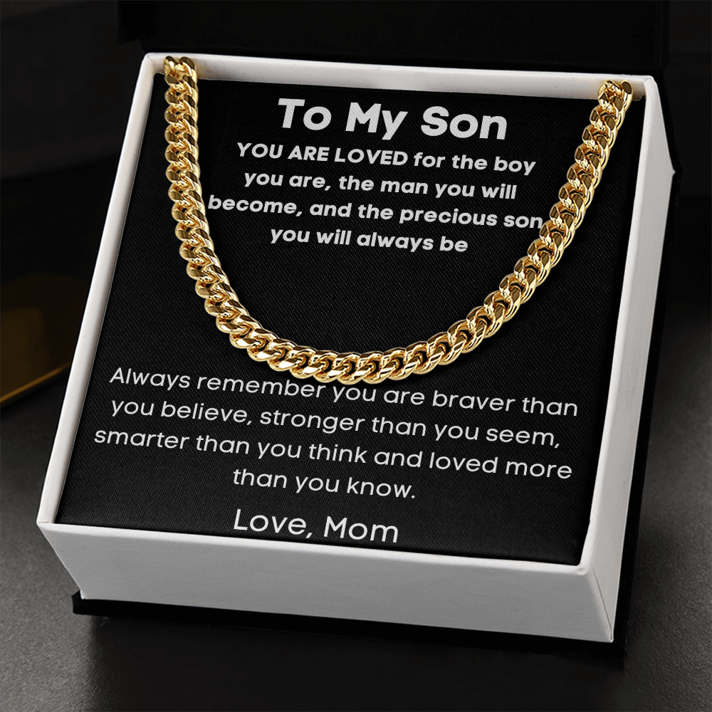 To My Son - You Are Loved - Cuban Link Chain