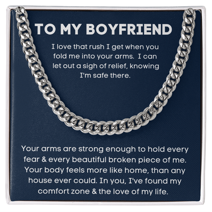 To My Boyfriend - Love Of My Life - Cuban Link Chain