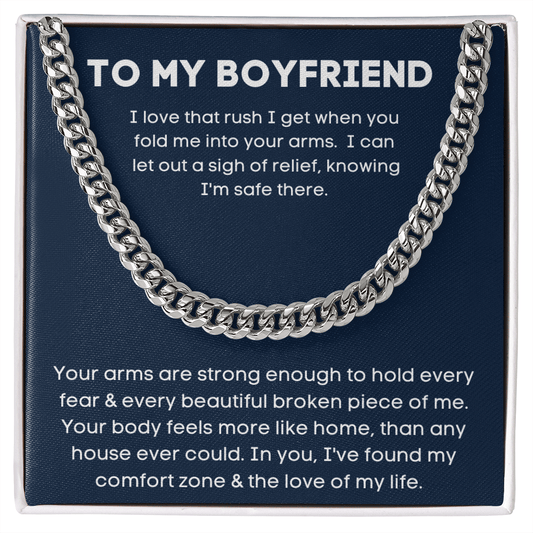 To My Boyfriend - Love Of My Life - Cuban Link Chain
