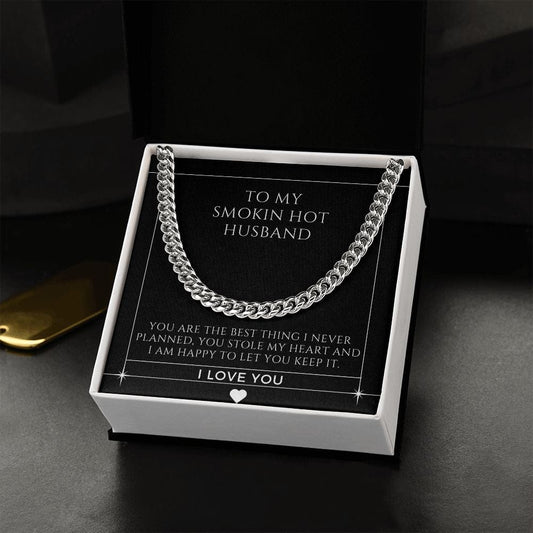 To My Smoking Hot Husband - Cuban Chain Necklace