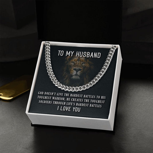 To My Husband - God Doesn't - Cuban Link Chain Necklace
