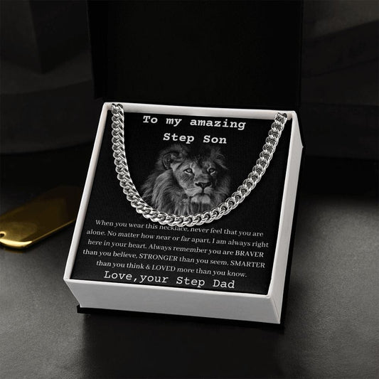 To My Amazing Step Son - When You Wear This Necklace