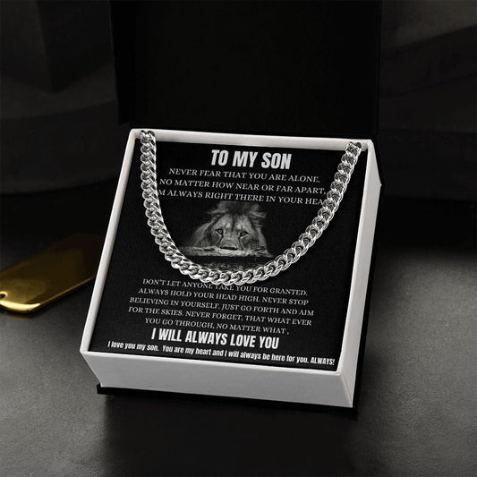 To My Son - I Love You My Son - Cuban Chain Link