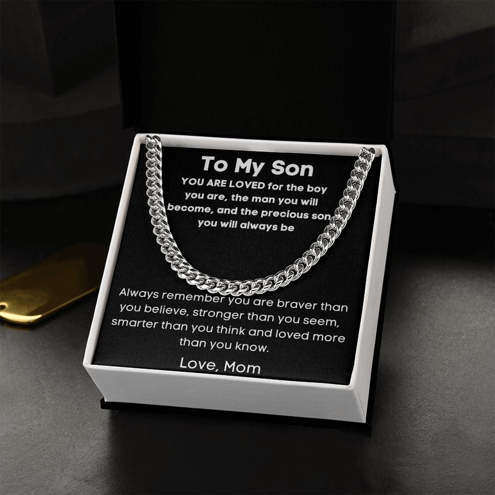 To My Son - You Are Loved - Cuban Link Chain
