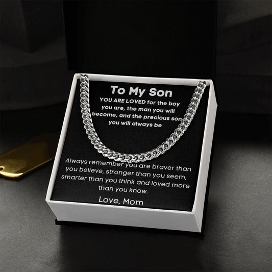 To My Son - You Are Loved - Cuban Link Chain
