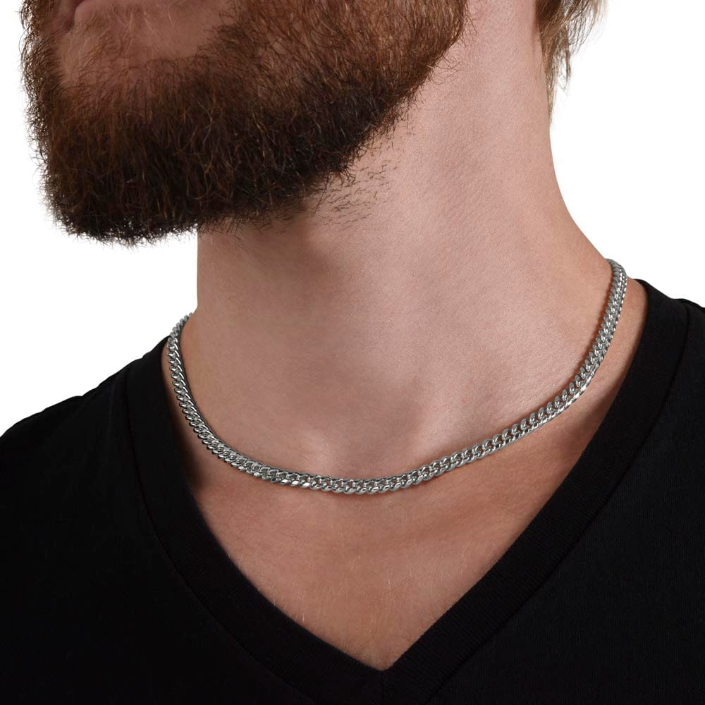 To My Baseball Son - Life Is Filled With Hard And Good Times - Cuban Link Chain