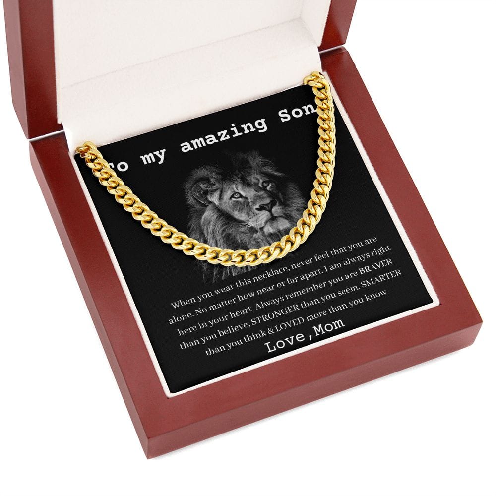 [Almost Sold Out] To My Amazing Son - Love Mom - Cuban Link Chain