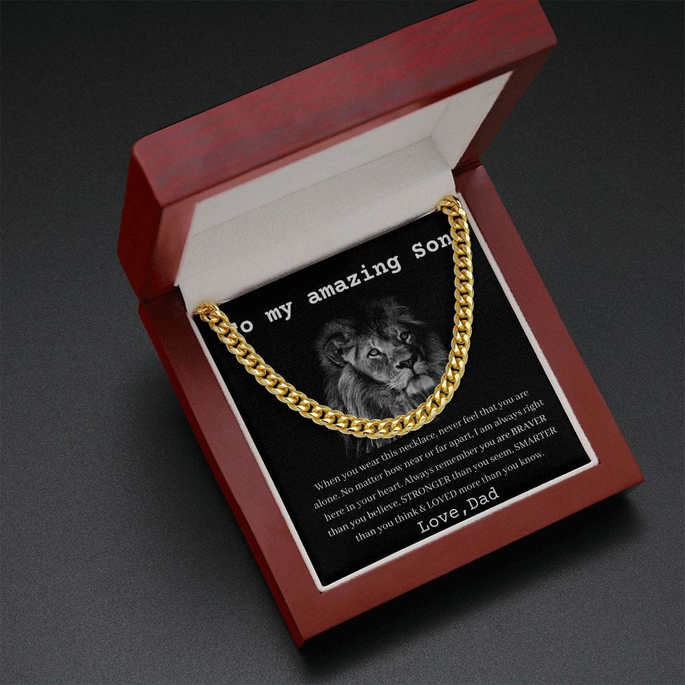 To My Amazing Son From Dad - Cuban Link Chain 18"-22"