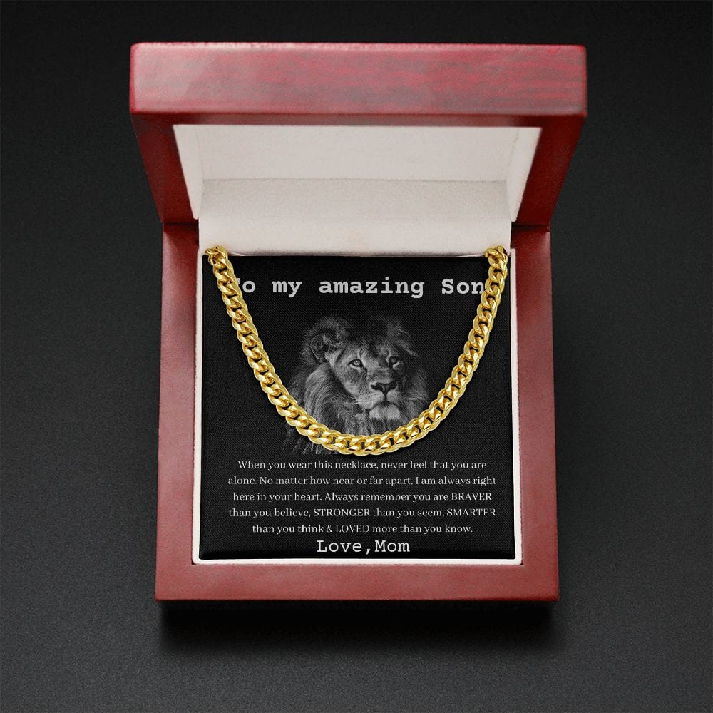[Almost Sold Out] To My Amazing Son - Love Mom - Cuban Link Chain
