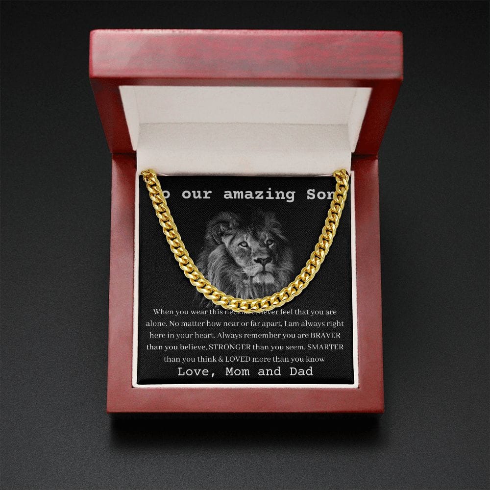 To Our Amazing Son - When You Wear This Necklace - Cuban Link Chain
