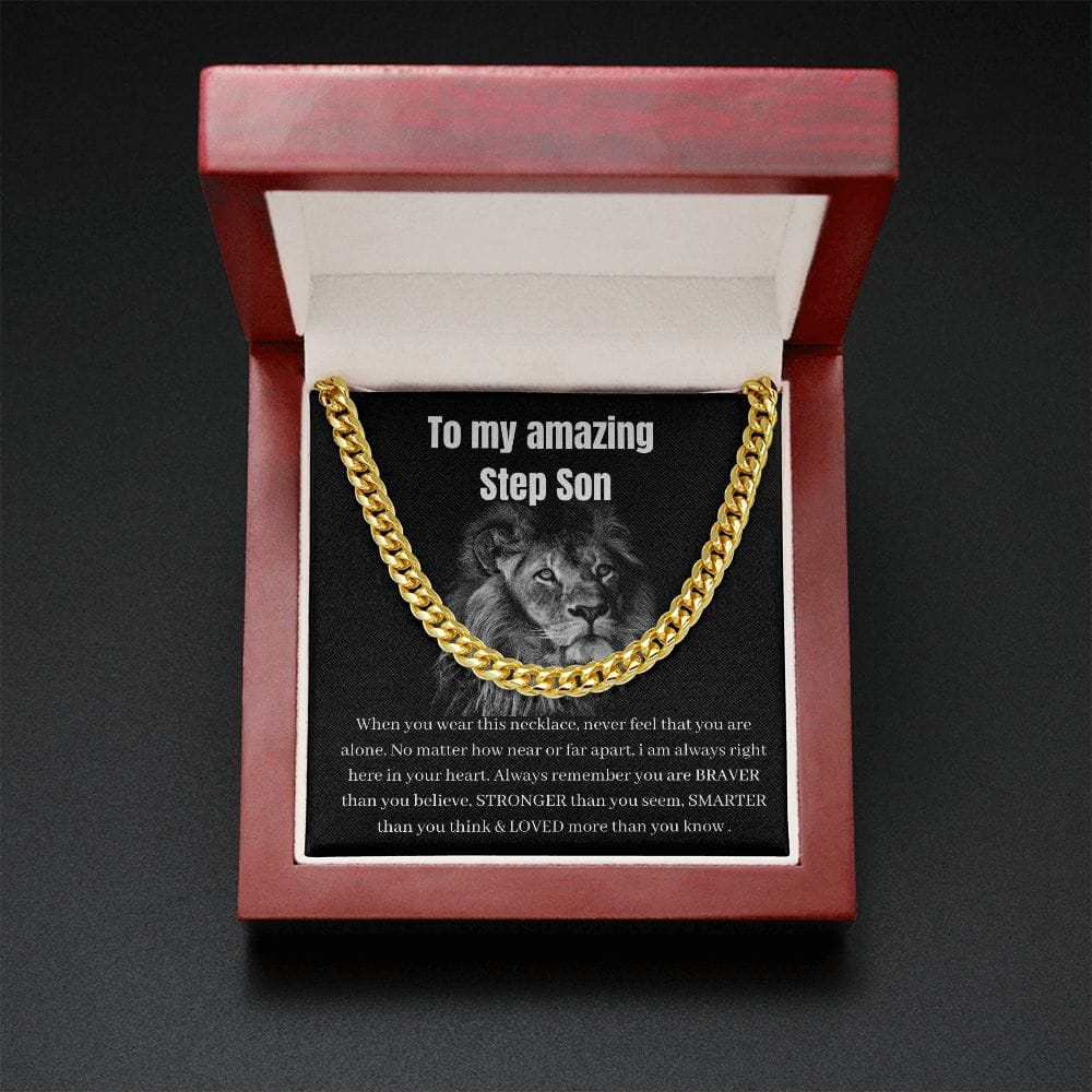 To My Amazing Step Son - When You Wear This Necklace - Cuban Link Chain