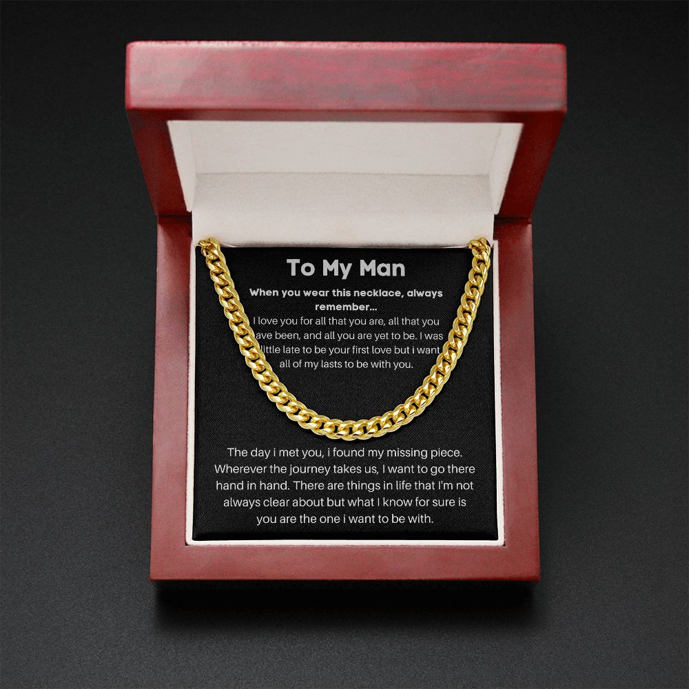 To My Man - When You Wear This Necklace - Cuban Chain Necklace