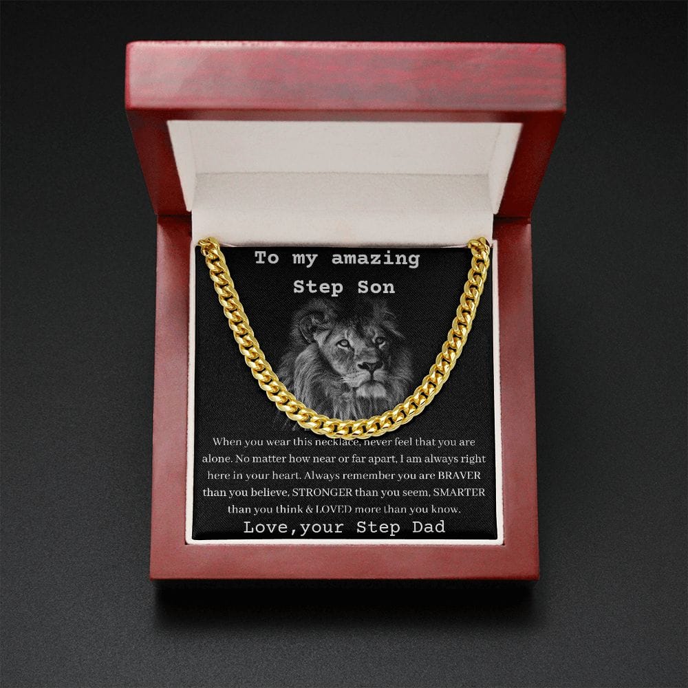 To My Amazing Step Son - When You Wear This Necklace