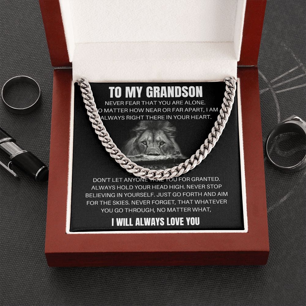 [Almost Sold Out] To My Grandson - Never Fear- Cuban Link Chain