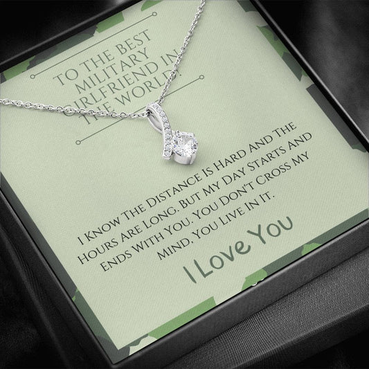 To The Best Military Girlfriend In The World - I Know - Alluring Beauty Necklace