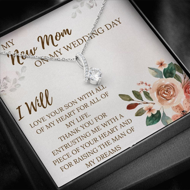 To My New Mom On My Wedding Day Alluring Beauty Necklace