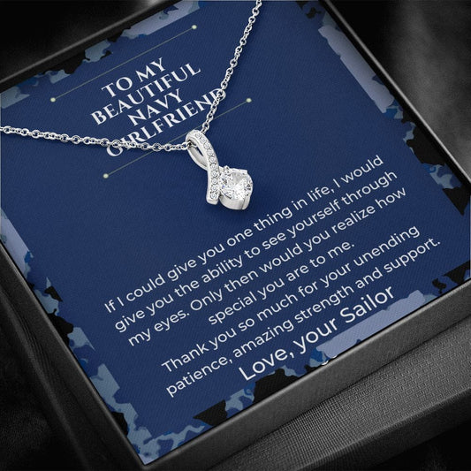 To My Beautiful Navy Girlfriend - Alluring Beauty Necklace