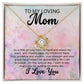 To My Loving Mom - I Love You - Love Knot Necklace
