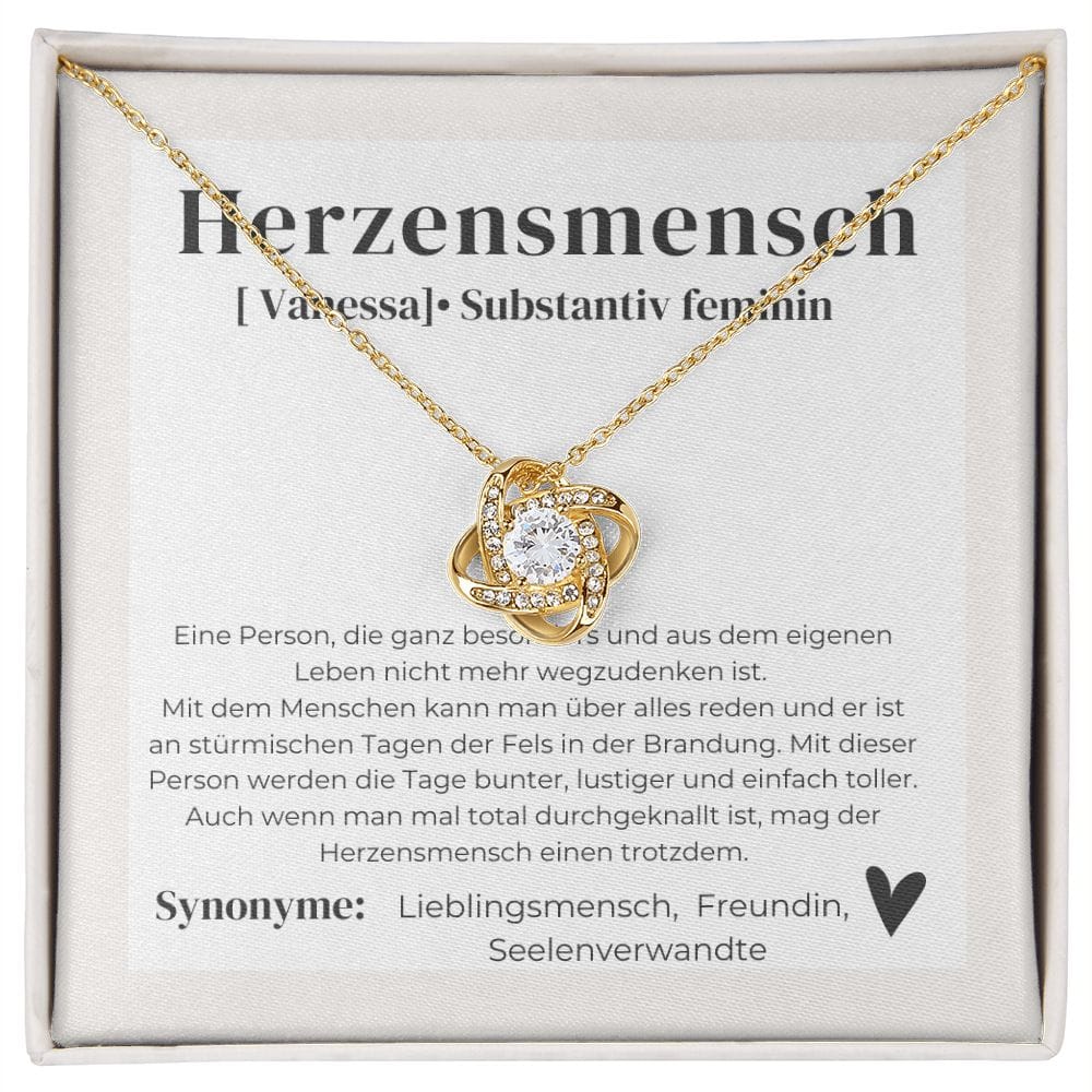 Herzensmensch - Personalisierbar - Love Knot Necklace
