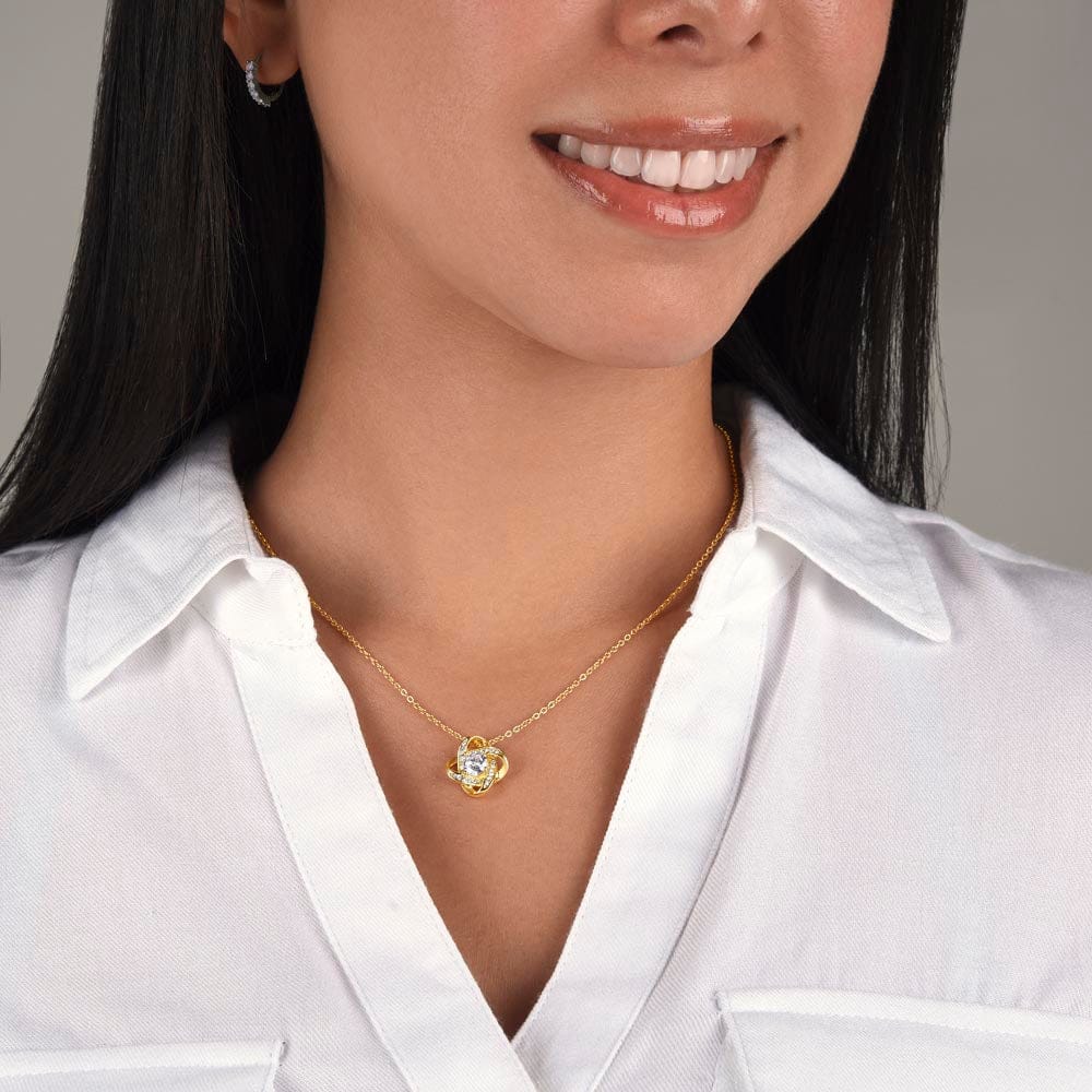 To My Lovely Granddaughter - Someday When The Pages - Love Knot Necklace
