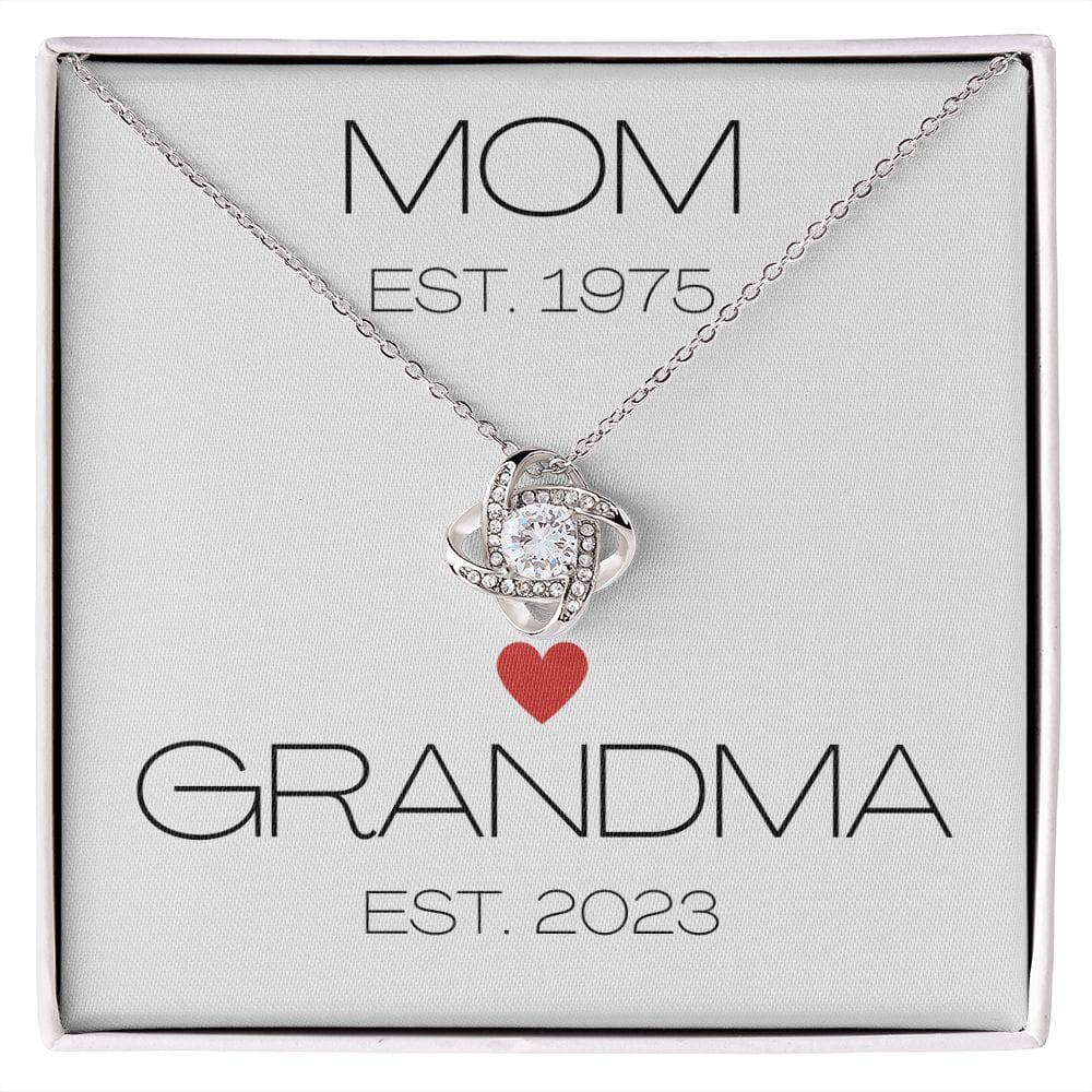 Mom - Grandma - Love Knot Necklace