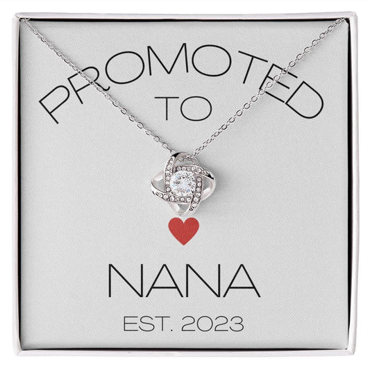 Promoted To Nana - Love Knot Necklace