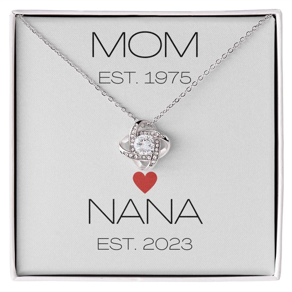 Mom - Nana - Interlocking Hearts Necklace