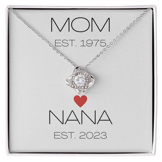 Mom - Nana - Interlocking Hearts Necklace
