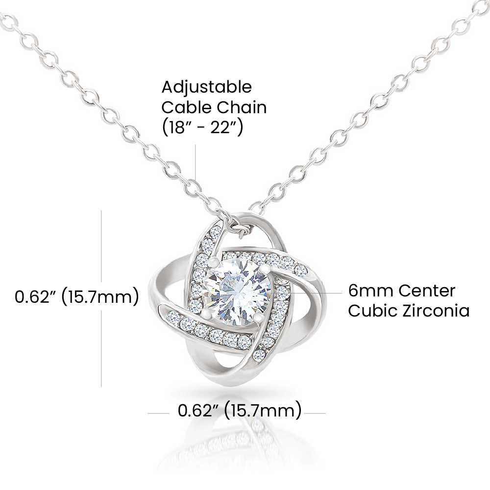 To My Lovely Granddaughter - Someday When The Pages - Love Knot Necklace