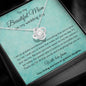 To My Beautiful Mom On My Wedding Day - Love Knot Necklace
