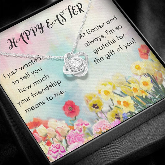 Happy Easter - I Just Wanted To Tell You - Loveknot Necklace