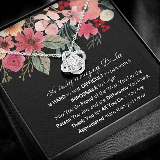 A Truly Amazing Doula - Love Knot Necklace