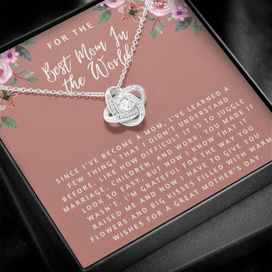 For The Best Mom In The World - Love Knot Necklace