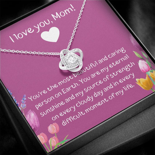 I Love You Mom - Love Knot Necklace