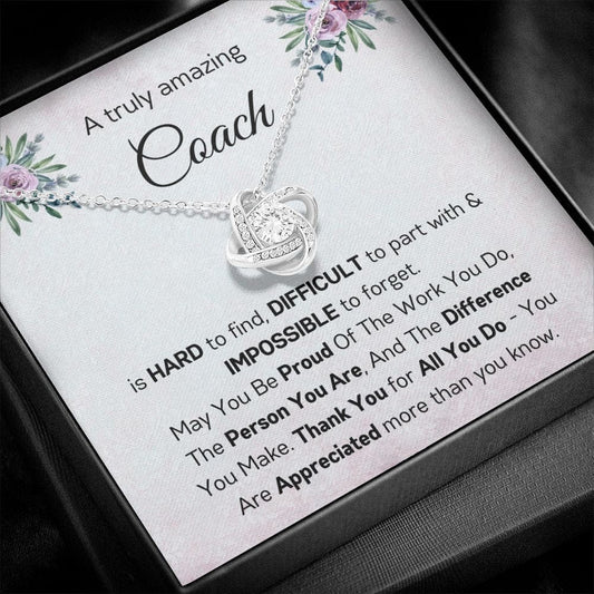 A Truly Amazing Coach - Interlocking Hearts Necklace