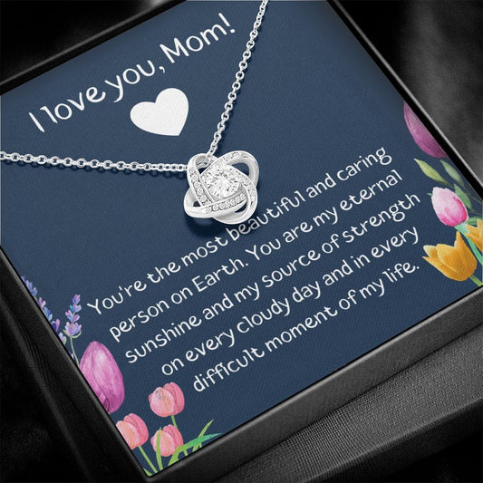 I Love You Mom - Love Knot Necklace