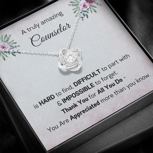 A Truly Amazing Counselor - Love Knot Necklace