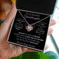 To My Beautiful Granddaughter - Always Keep Me In Your Heart - Love Knot Necklace