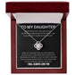 To My Daughter - Never Fear - Love Knot Necklace